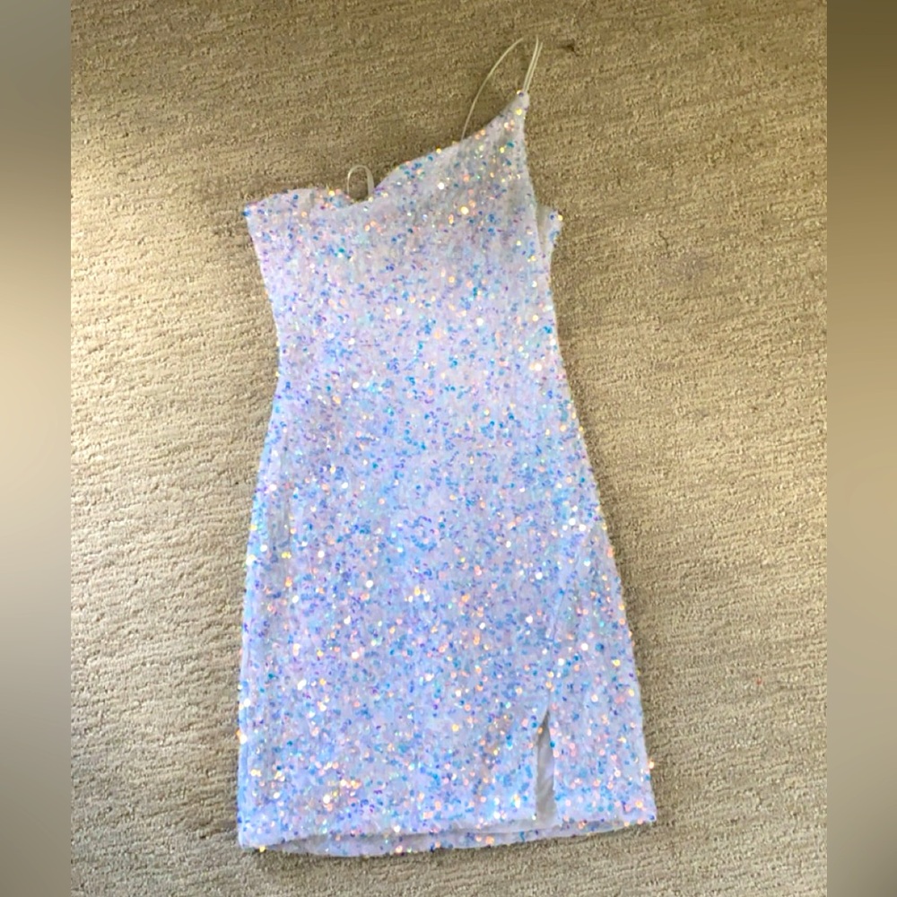 Short one shoulder Hoco dress